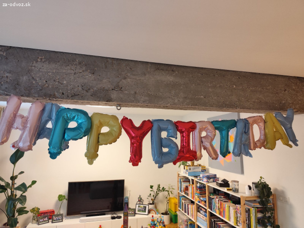 Darujem dekoráciu z balónov: Happy birthday