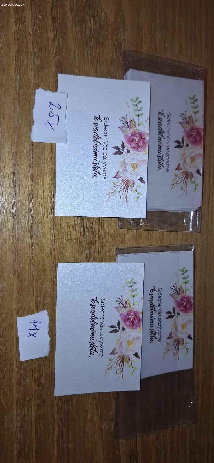 Darujem pozvánky na svadobnú hostinu