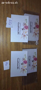 Darujem pozvánky na svadobnú hostinu