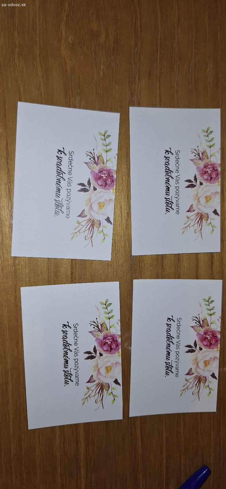 Darujem pozvánky na svadobnú hostinu