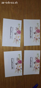 Darujem pozvánky na svadobnú hostinu