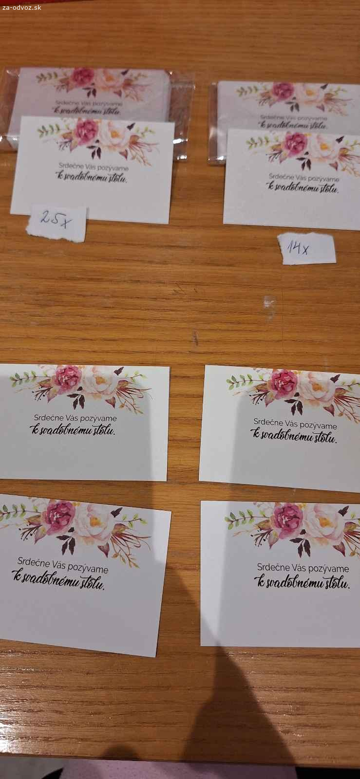 Darujem pozvánky na svadobnú hostinu