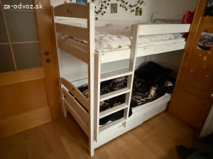 Darujem za odvoz Detsku bielu poschodovu postel