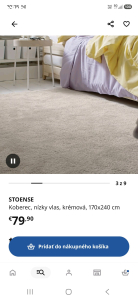 darujem za odvoz koberev Stone IKEA