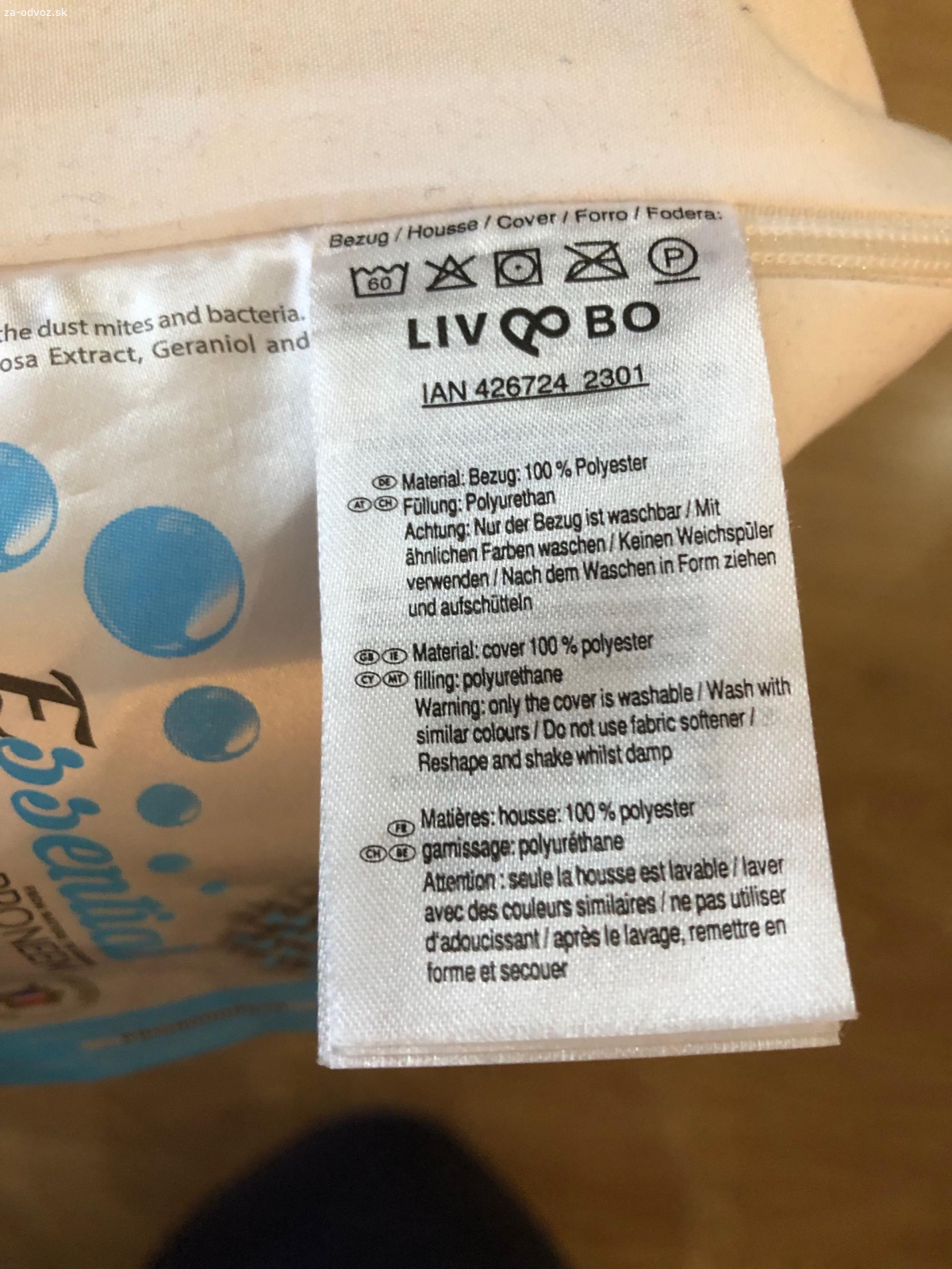 Pamatovy vankus 55x33 cm