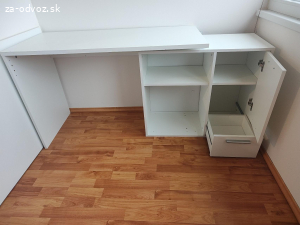 Stolík so skrinkou biely