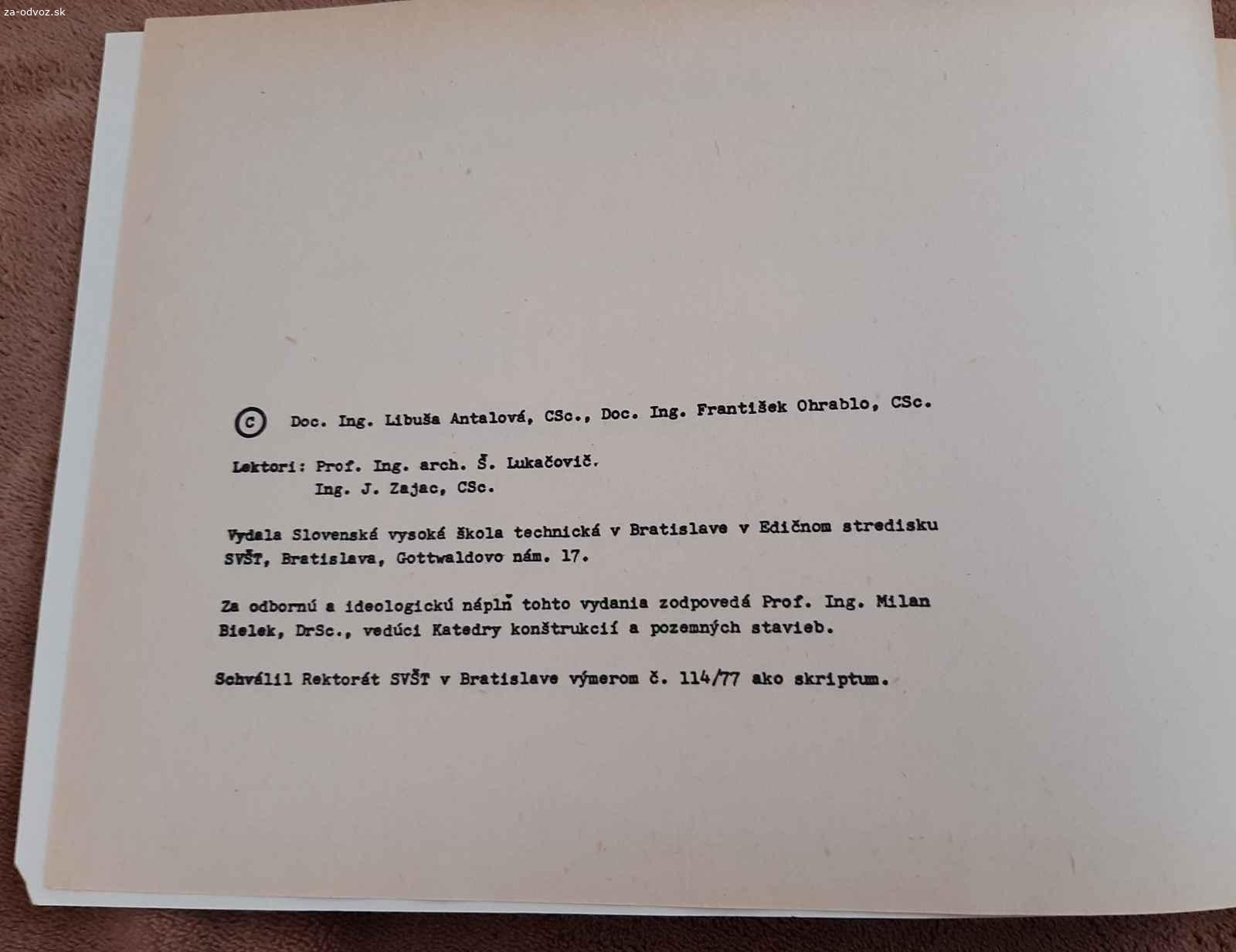 Vysokoškolské skriptá - stavebná fakulta II